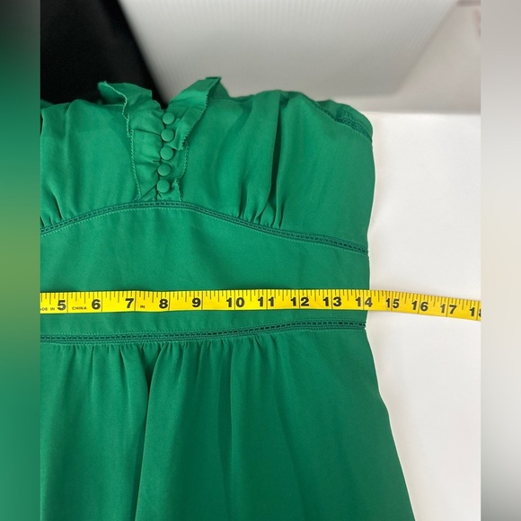 Maeve Green Midi Dress with Ruffle Details - Picture 12 of 13